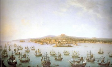  Seeschlacht Malerei - Partenza di Carlo di Borbone Kriegsschiff Seeschlacht